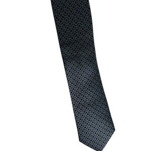 Byron Exclusive 100% Silk Necktie Multicolor Geometric Woven Striped Tie